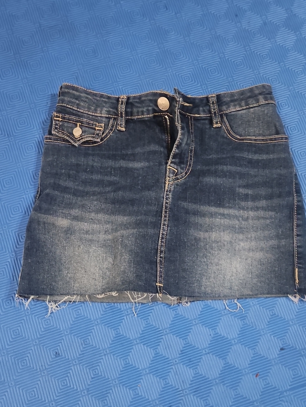 True Religion Dark Blue Denim Mini Skirt - Casual Classic